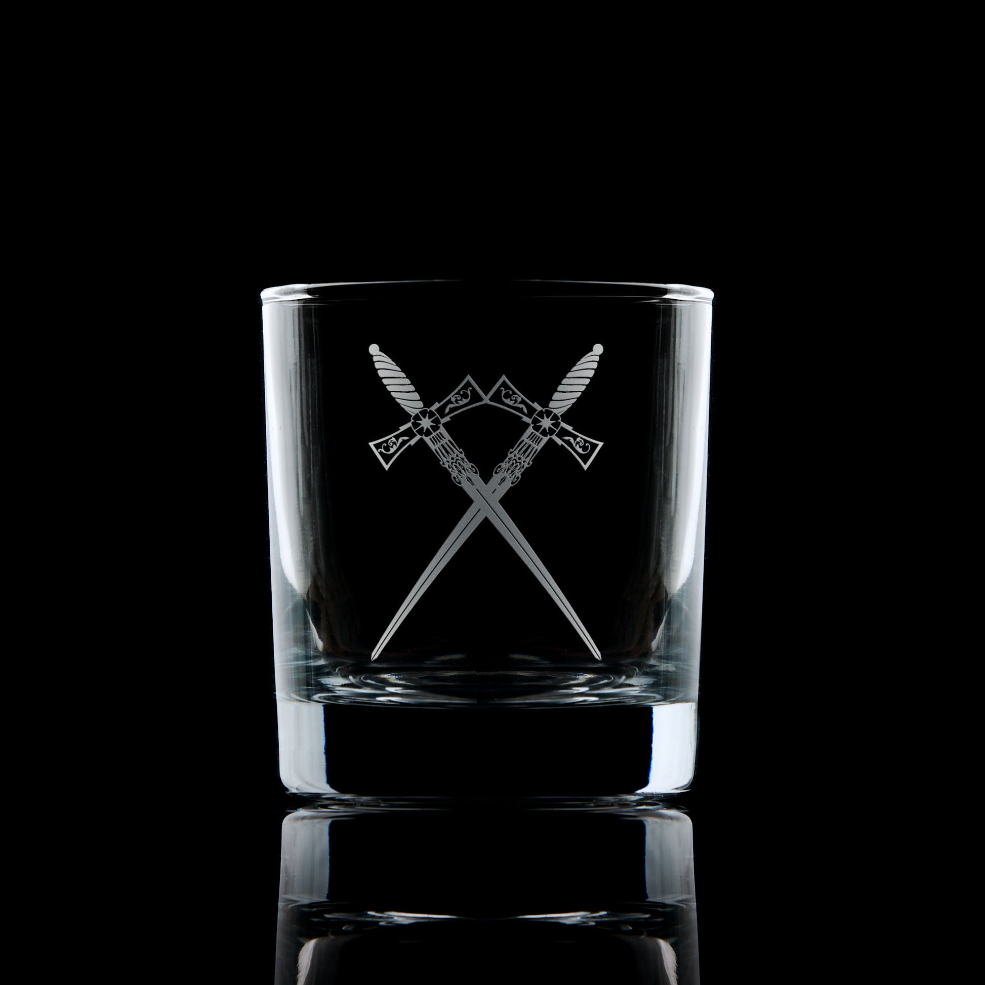 Engraved Inner Guard whisky glass –  Masonic craft officers collar jewel