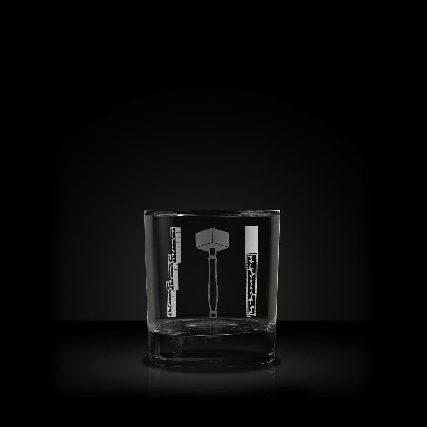 engraved masonic whisky glass etched with freemasons 1st degree entered apprentice working tools