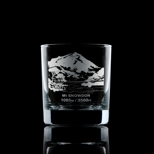 Personalised Mt Snowdon Whisky Glass