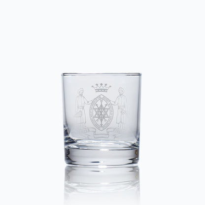 masonic whisky glass negraved with the order of the secret monitor logo