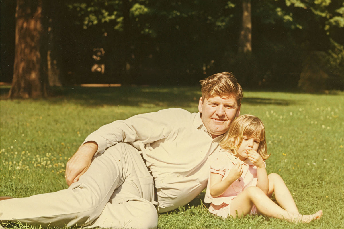 Prepared family photograph after removing a figure and recomposing the original image