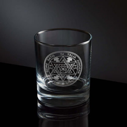 Irish Royal Arch Companions Breast Jewel engraved whisky glass