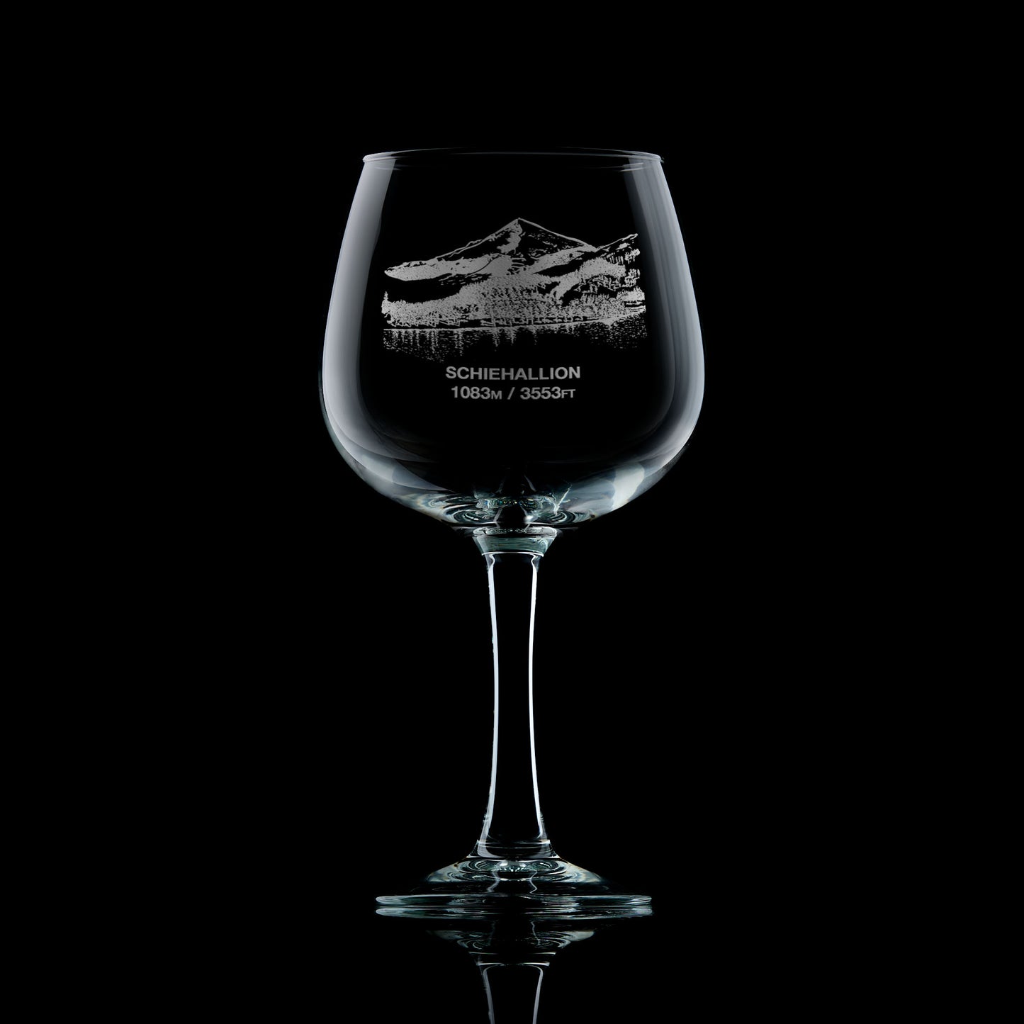 Personalised Schiehallion Mountain Gin Glass