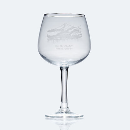 Personalised Schiehallion Mountain Gin Glass