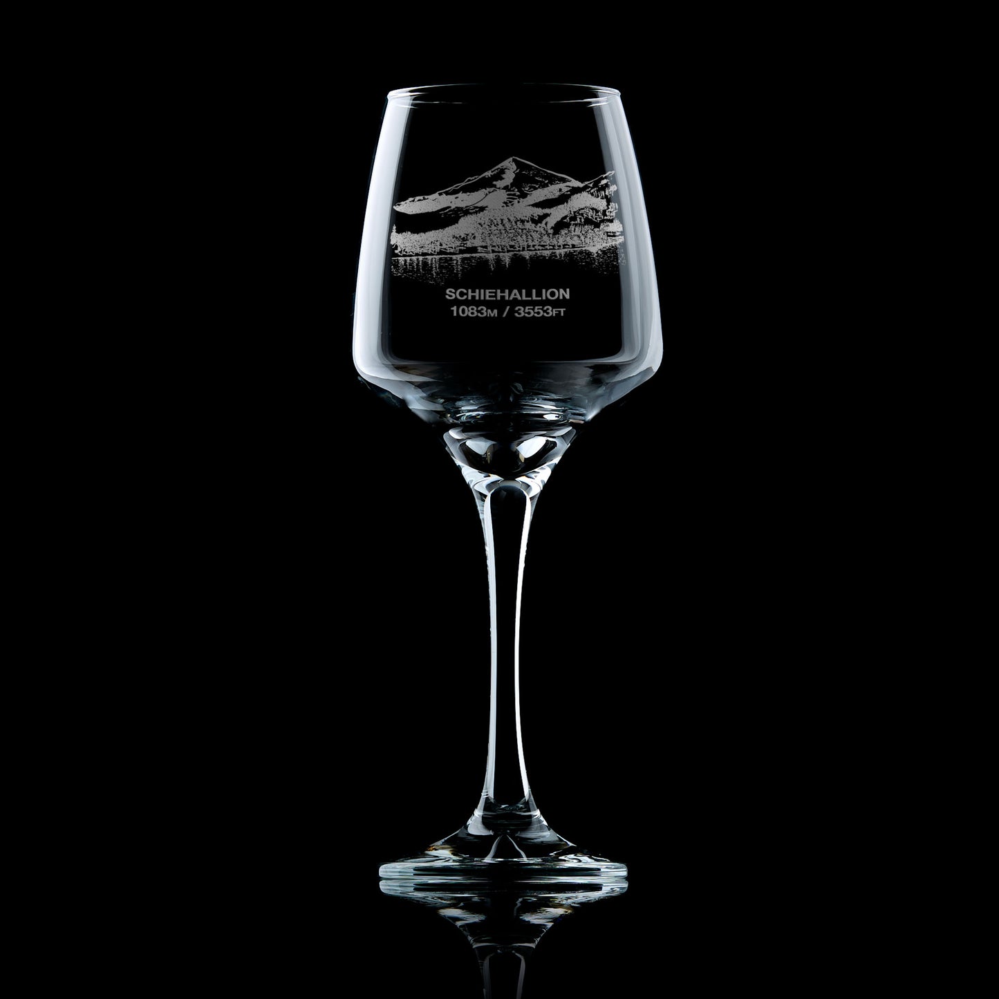 Personalised Schiehallion Mountain Wine Glass