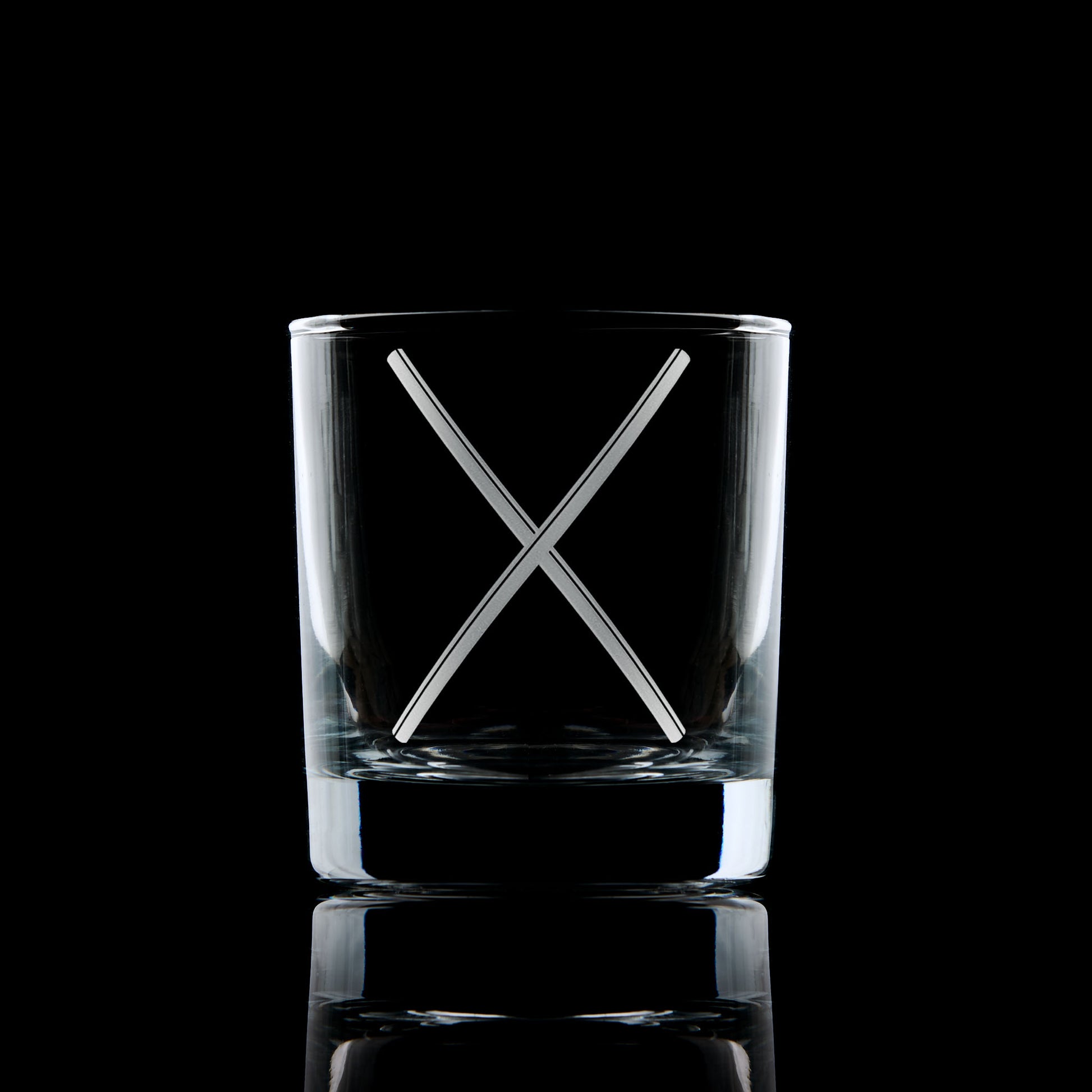 masonic whisky glass engraved with a scottish freemansory assistant marshall's collar jewel