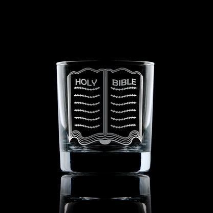 Bible Bearer Masonic whisky glass – Scottish Constitution – black background
