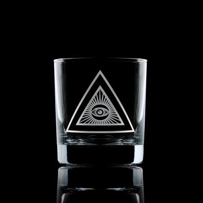 Masonic Chaplain whisky glass – Scottish Constitution – black background