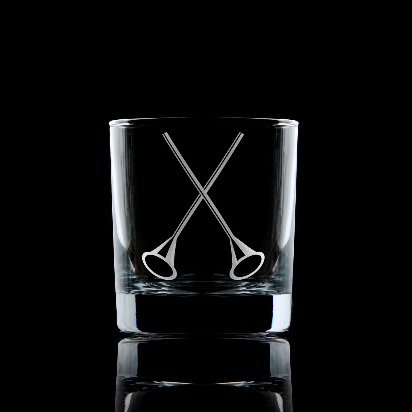 masonic whisky glass engraved with a scottish freemansory director of music collar jewel