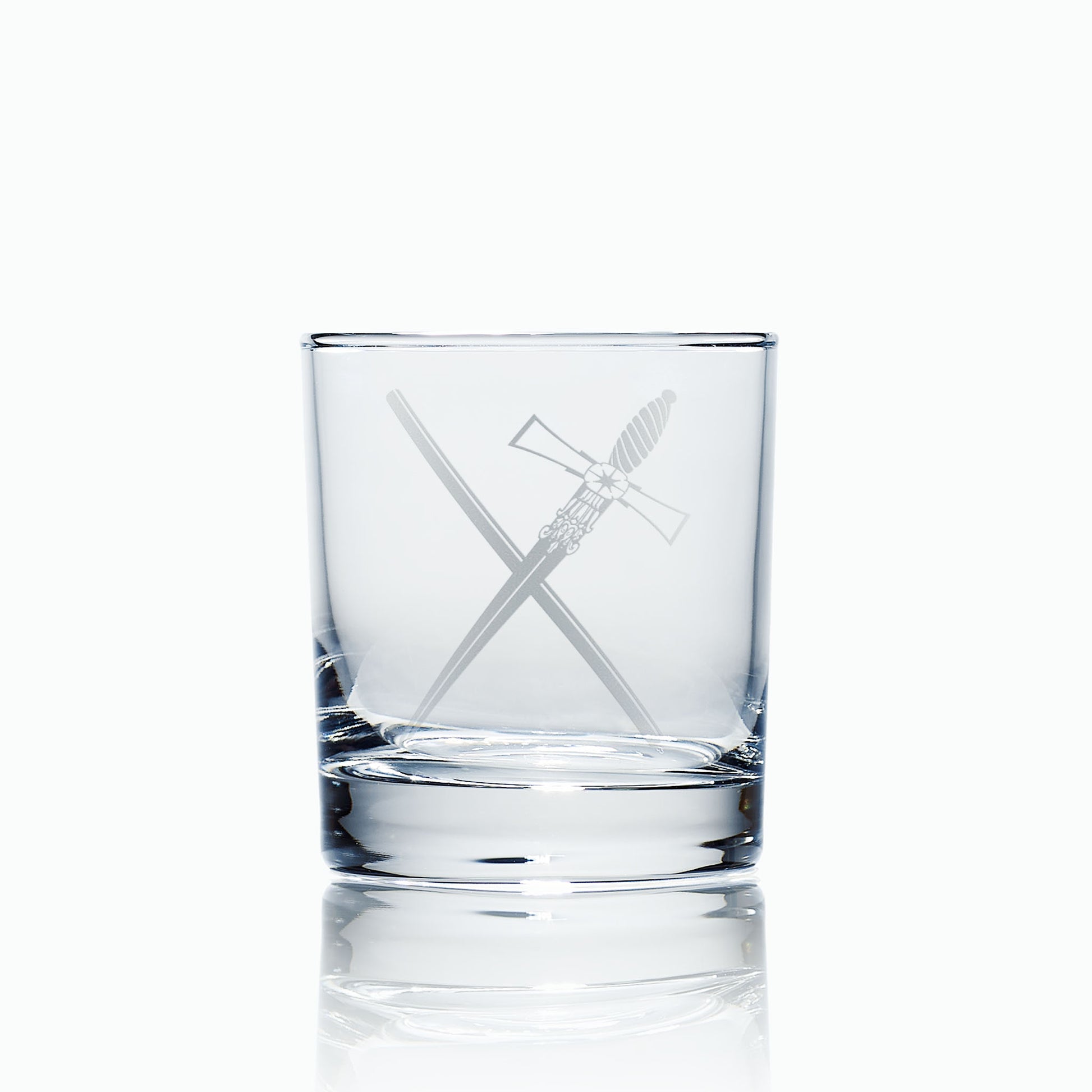 masonic whisky glass engraved with a scottish freemansory marshall collar jewel