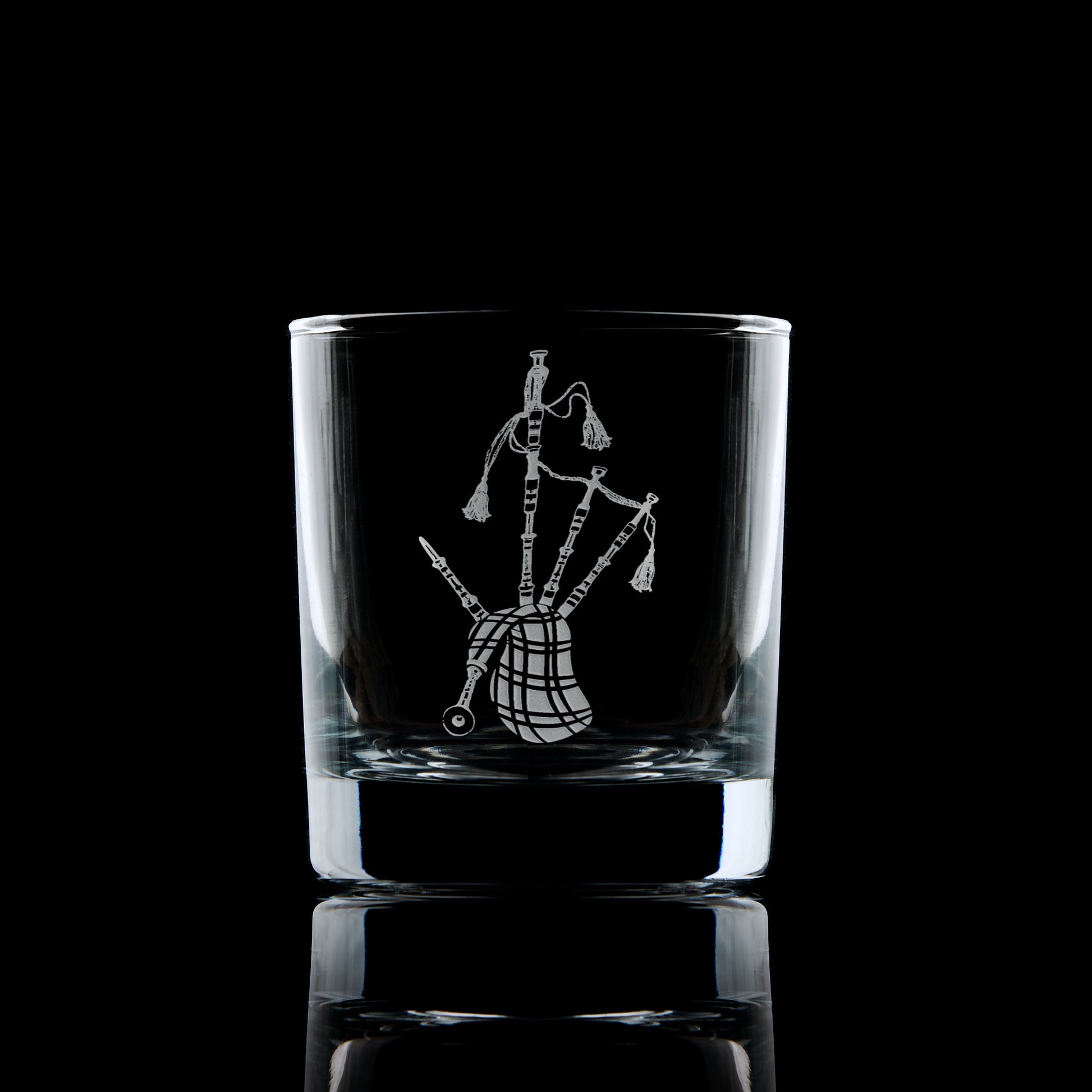 Piper Masonic whisky glass – Scottish Constitution collar jewel engraving