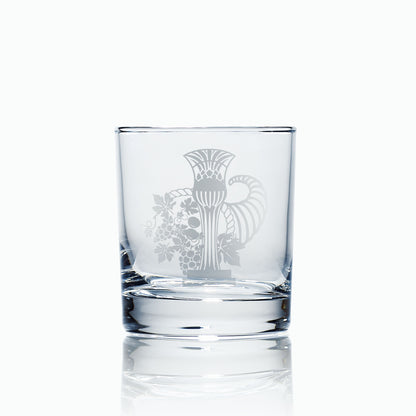 masonic whisky glass engraved with presdent of stewards craft officers collar jewel