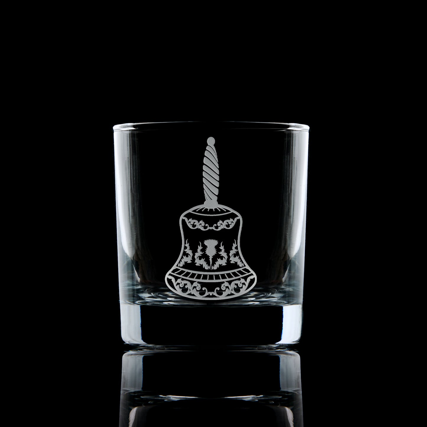 masonic whisky glass engraved with senior deacon craft officers collar jewel