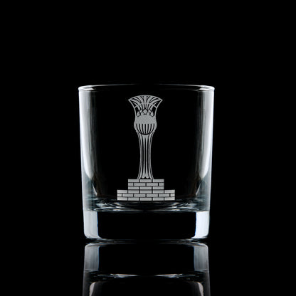 masonic whisky glass engraved with scottish steward cup collar jewel