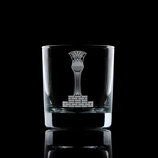 masonic whisky glass engraved with scottish steward cup collar jewel