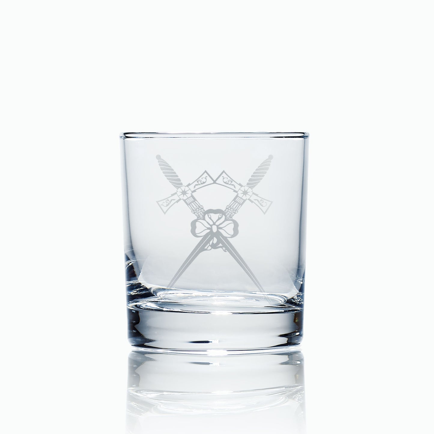 masonic whisky glass engraved with a scottish freemansory sword bearer craft officers collar jewel