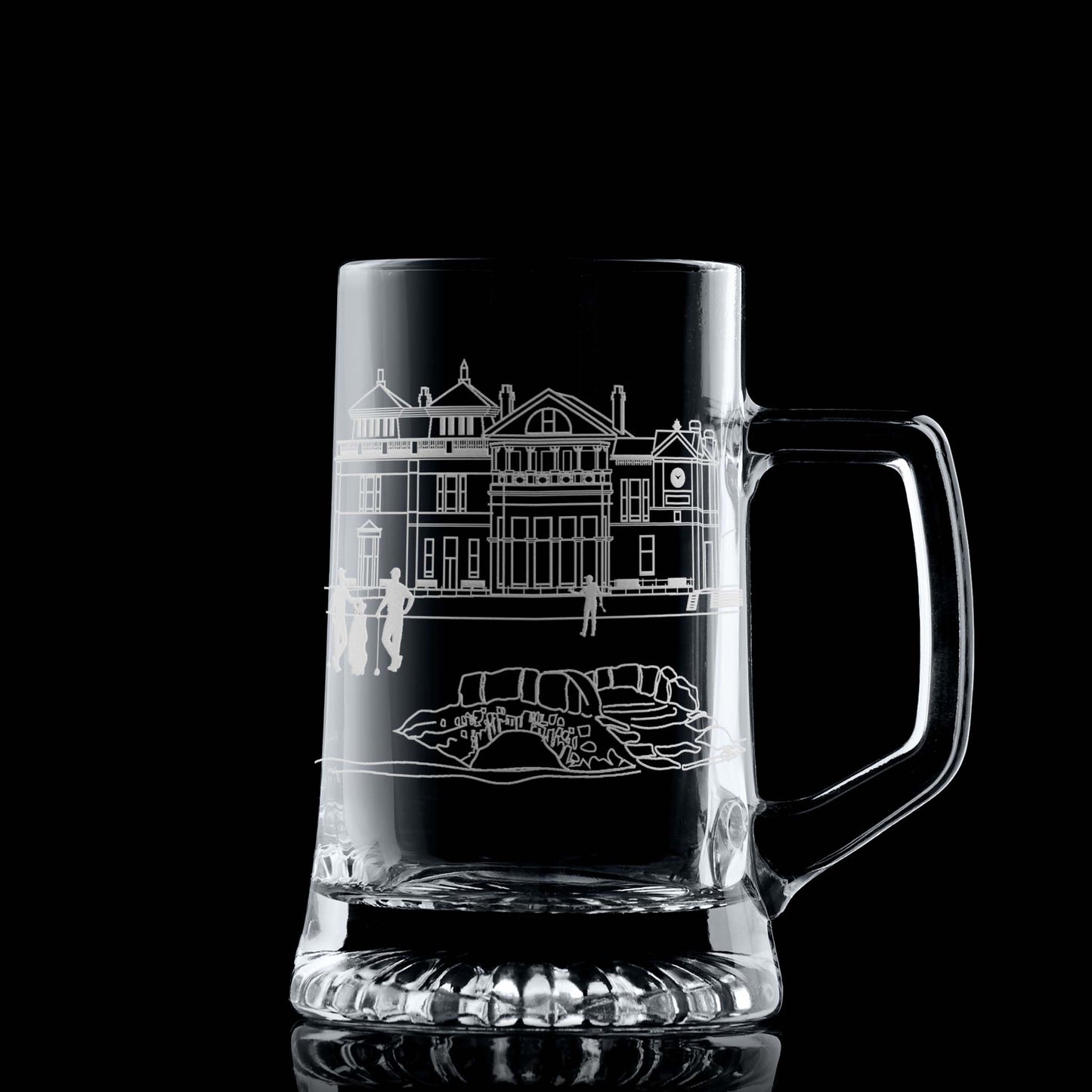 Engraved Golf Tankard Inspired by the clubhouse beside the 18th green of the world’s most legendary links course.