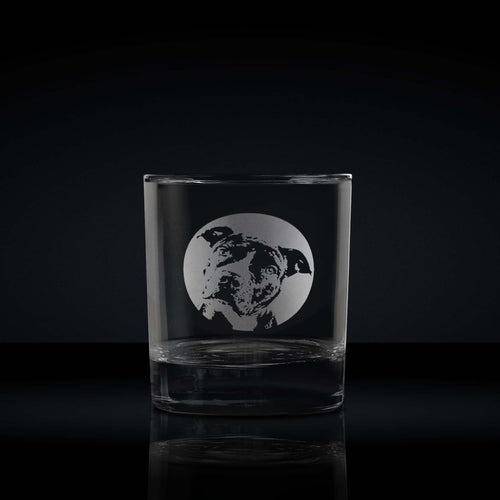 Personalised Staffordshire Bull Terrier Whisky Glass