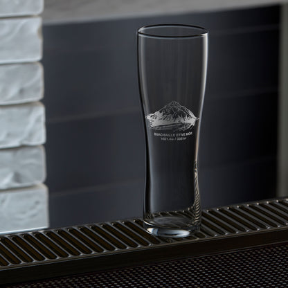 pint glass engraved with scottish mountain buachaille etive mor