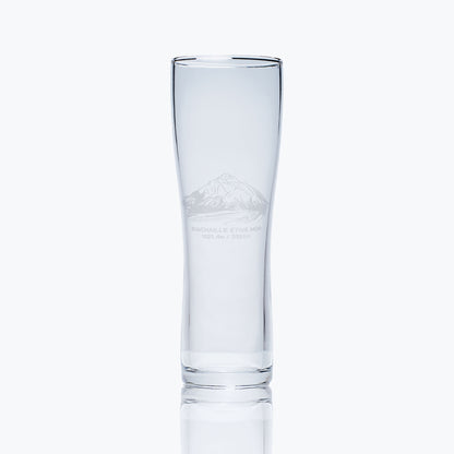 pint glass engraved with scottish mountain buachaille etive mor