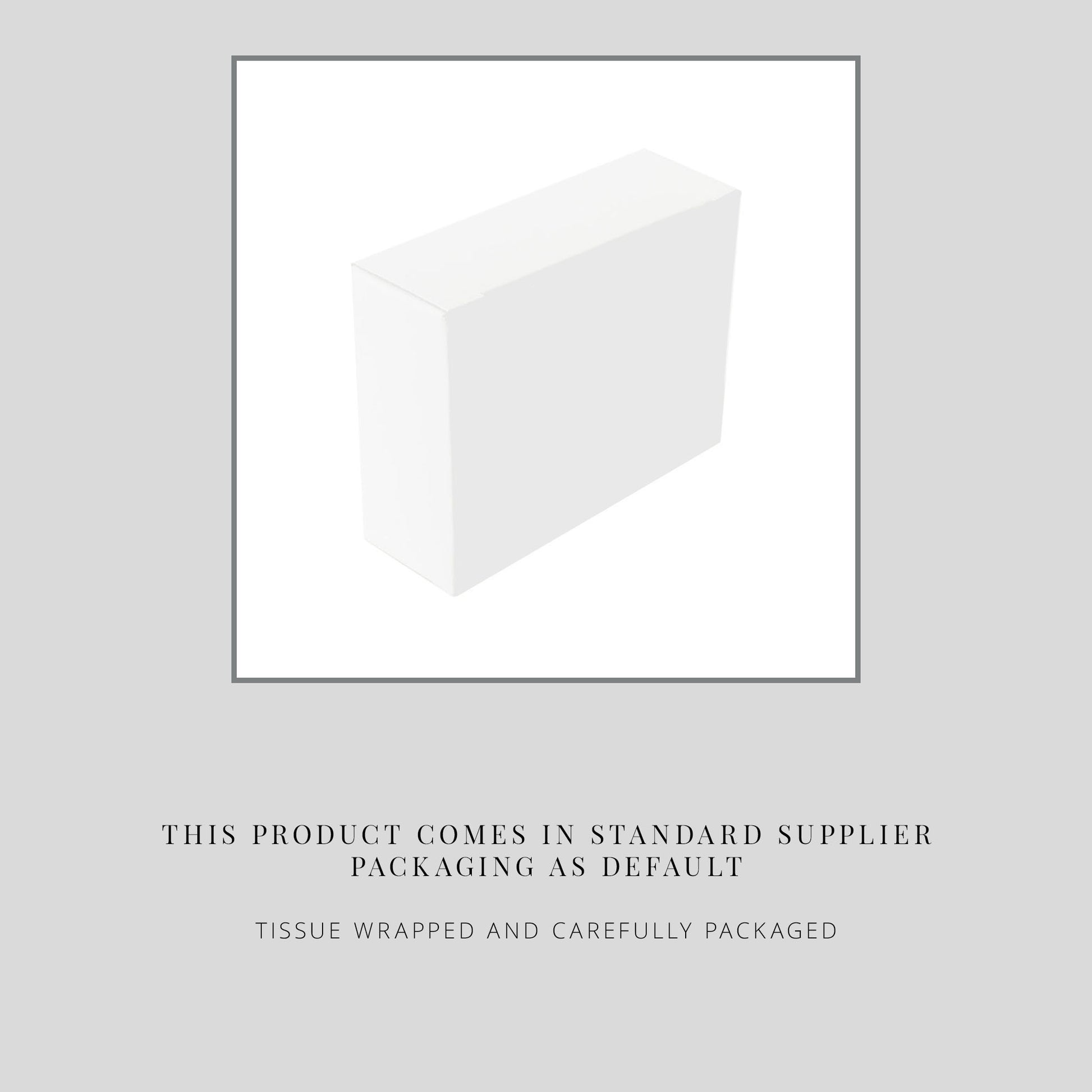 Product packaging with text indicating standard supplier packaging.