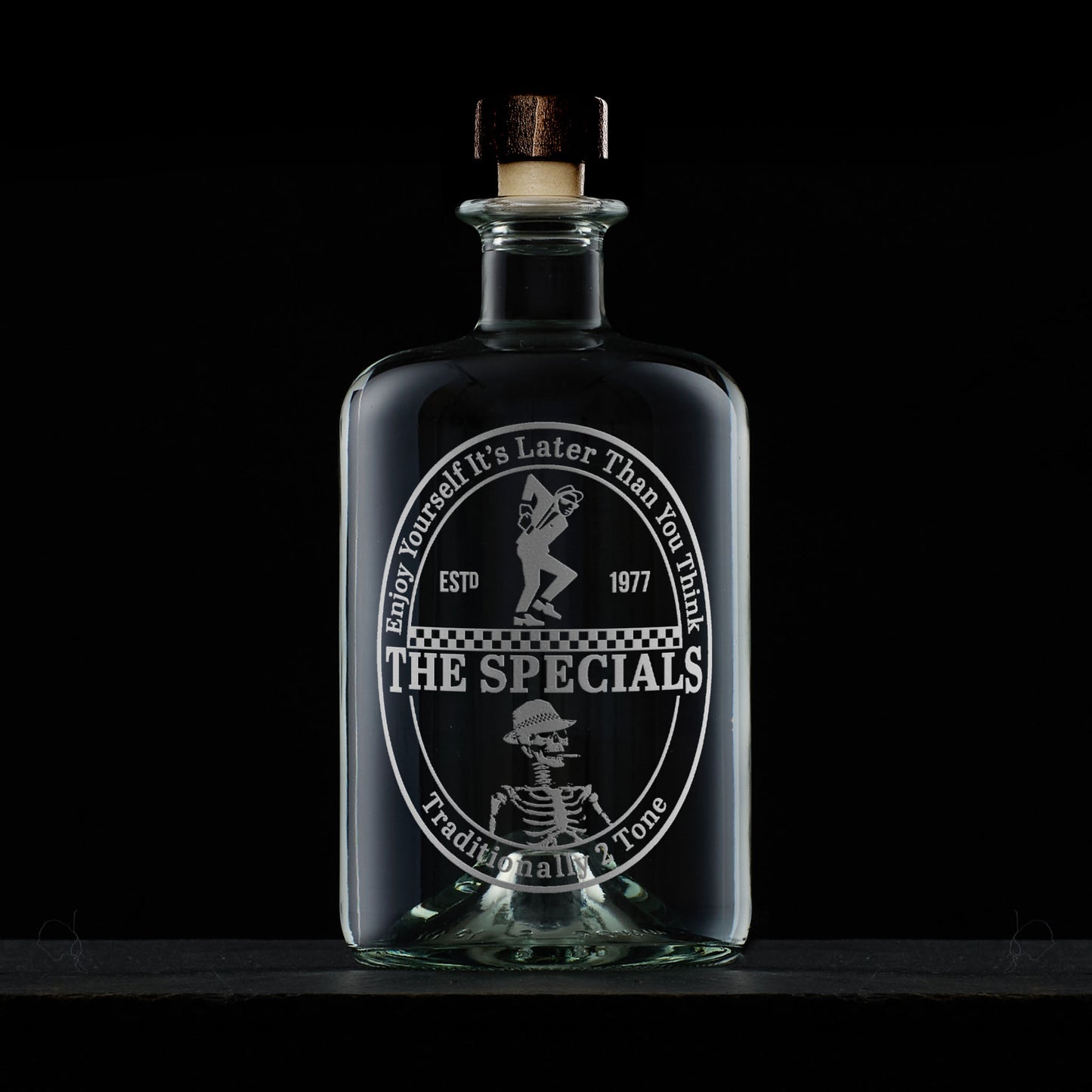 The Specials engraved whisky decanter bottle