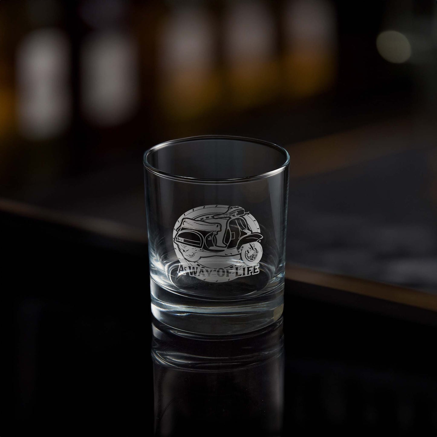 Personalised Vespa T5 Engraved Whisky Glass