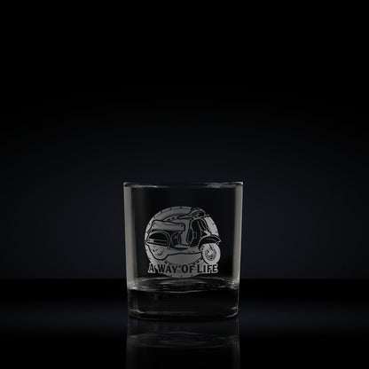 Personalised Vespa T5 Engraved Whisky Glass