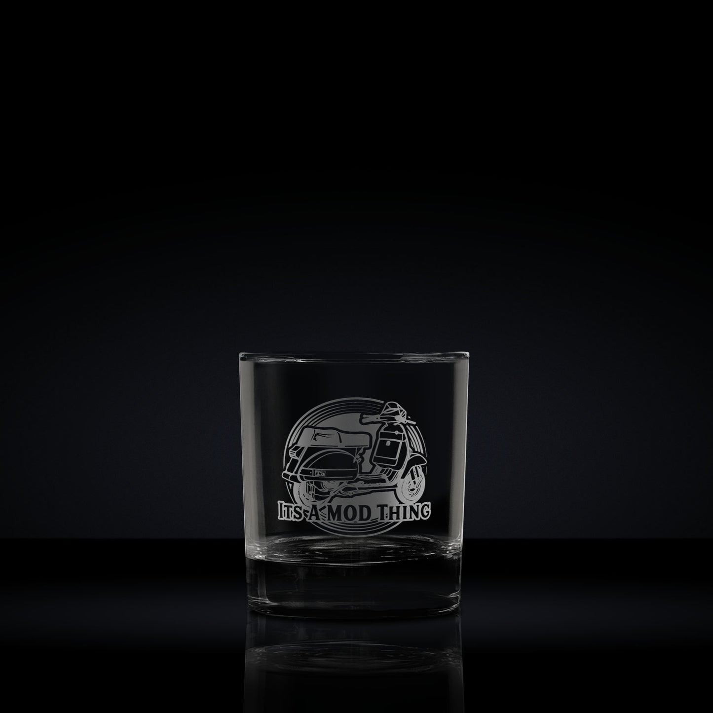 Personalised Vespa T5 Engraved Whisky Glass