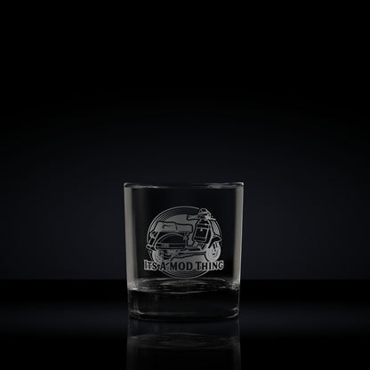 Personalised Vespa T5 Engraved Whisky Glass