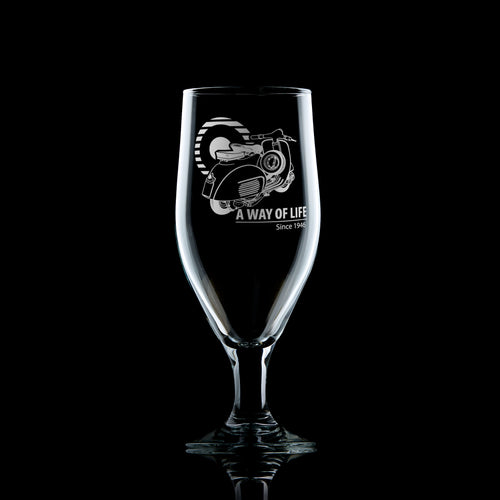 Vespa GL Scooter Stemmed Beer Glass