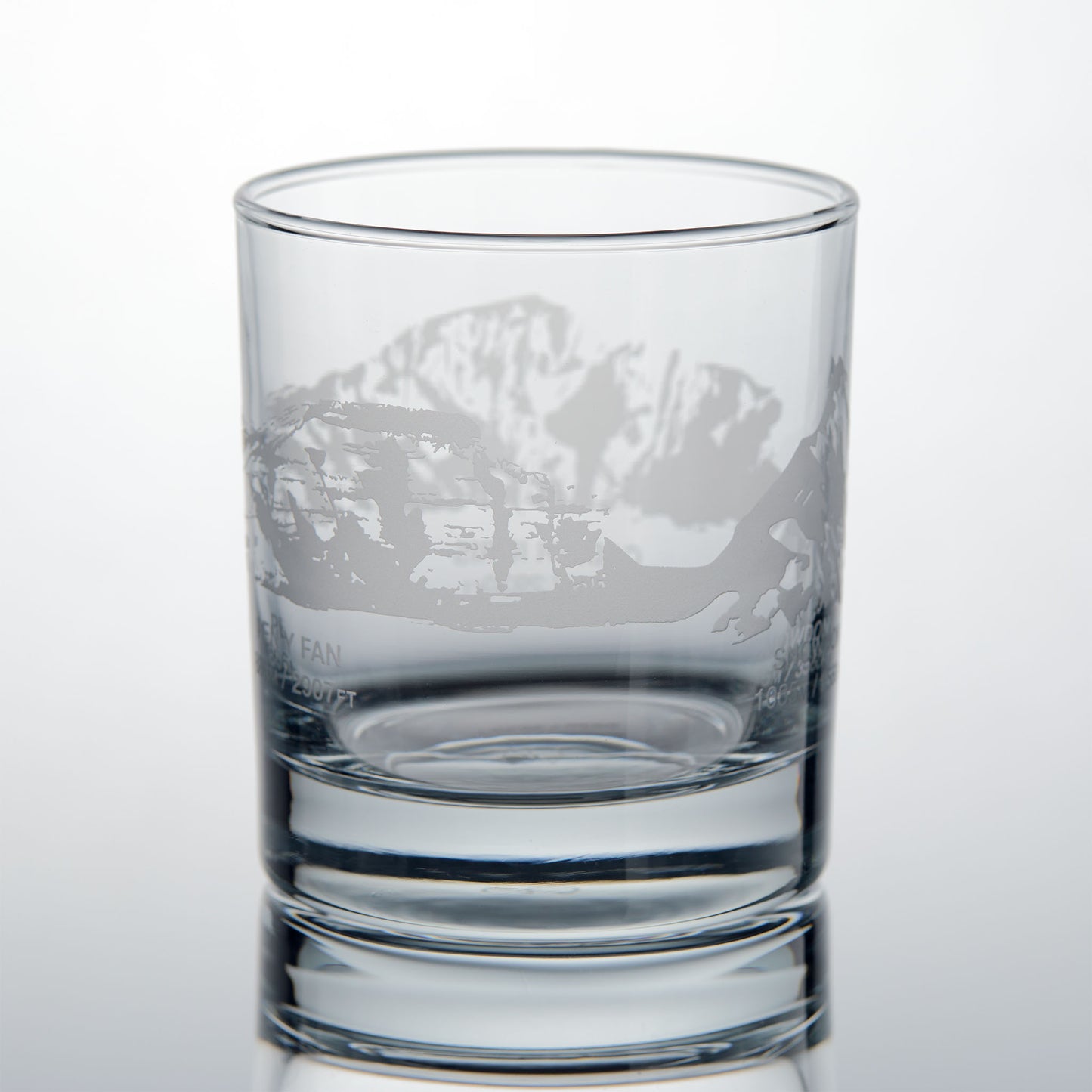 Welsh 3 Peaks whiskey glasses engraved with Pen Y Fan and Snowdon