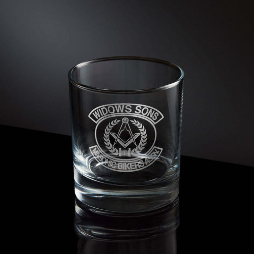 Widows Sons Masonic Bikers Association Whisky Glass