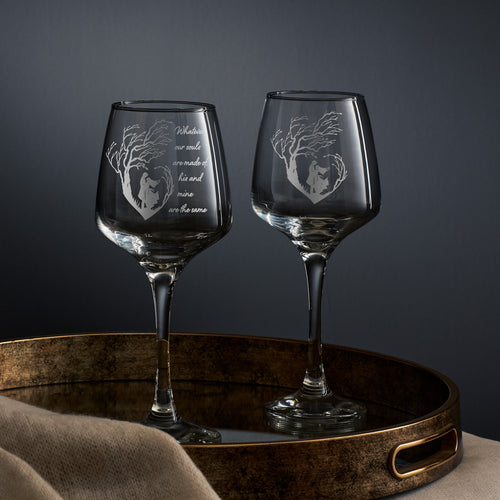 Personalised Wuthering Heights Wine Glass