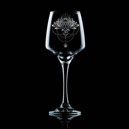 Lotus Flower Wine Glass