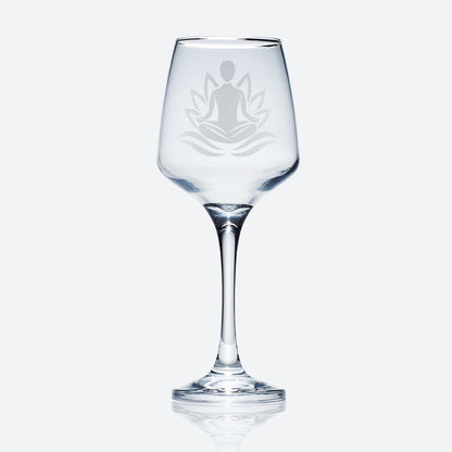 Personalised Yoga Wine Glass