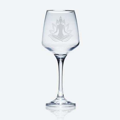 Personalised Yoga Wine Glass