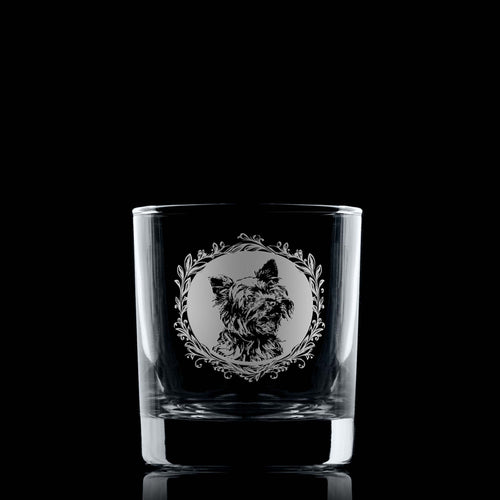 Yorkshire Terrier Engraved Whisky Glass