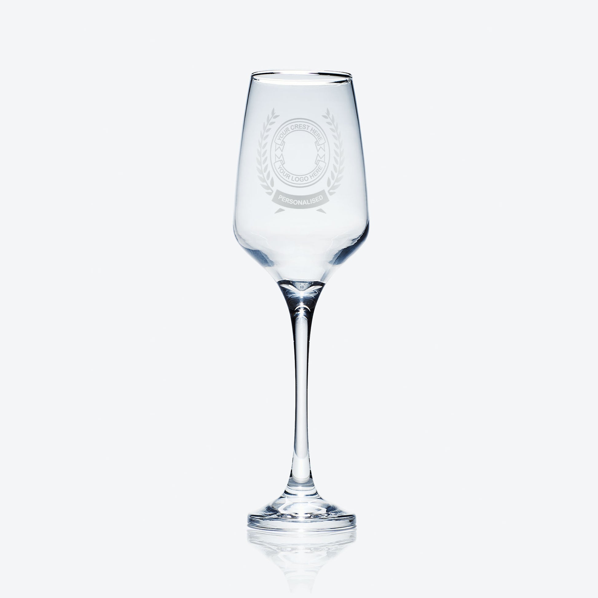 custon engraved champagne flute engraved with your logo