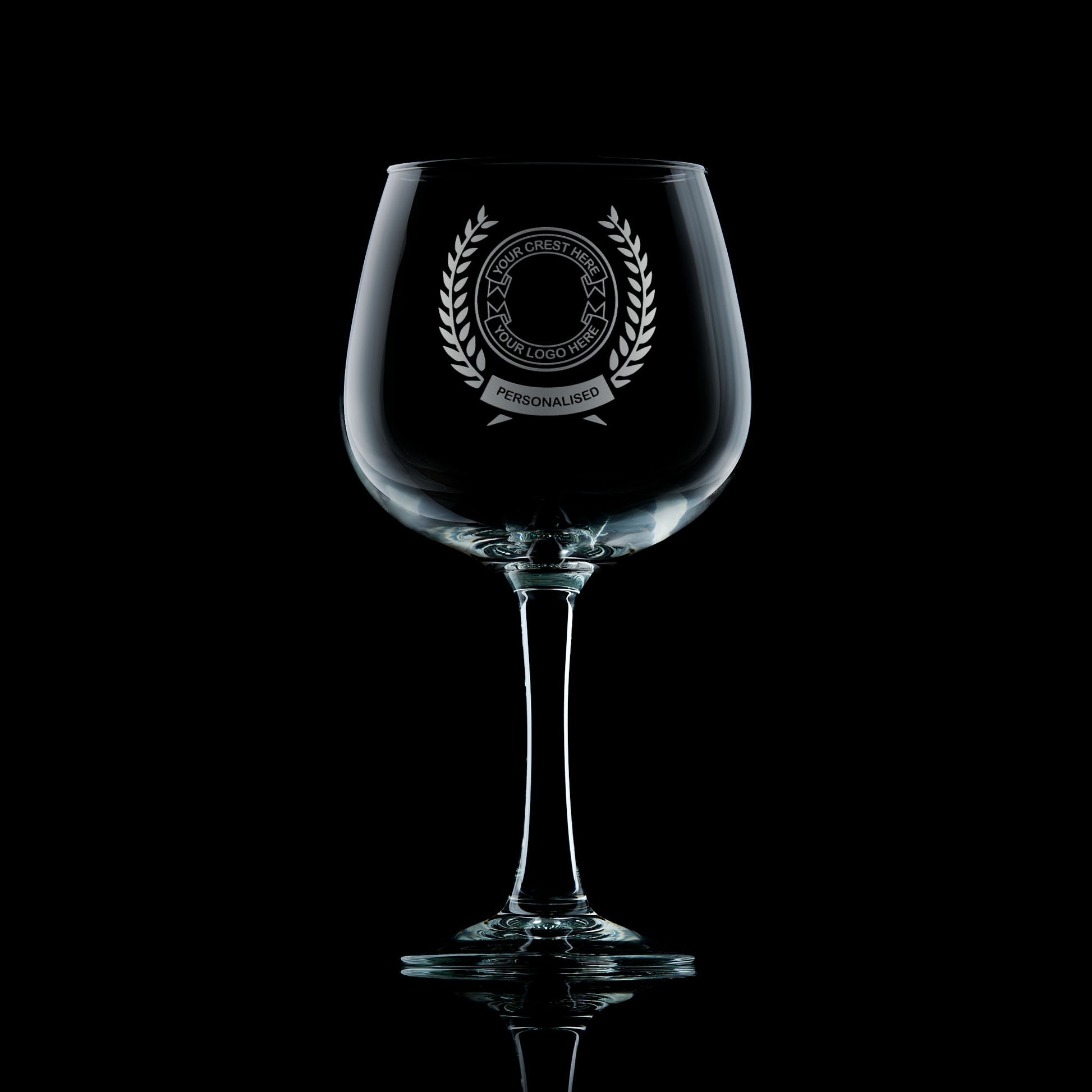 custon engraved gin glass engraved with your logo