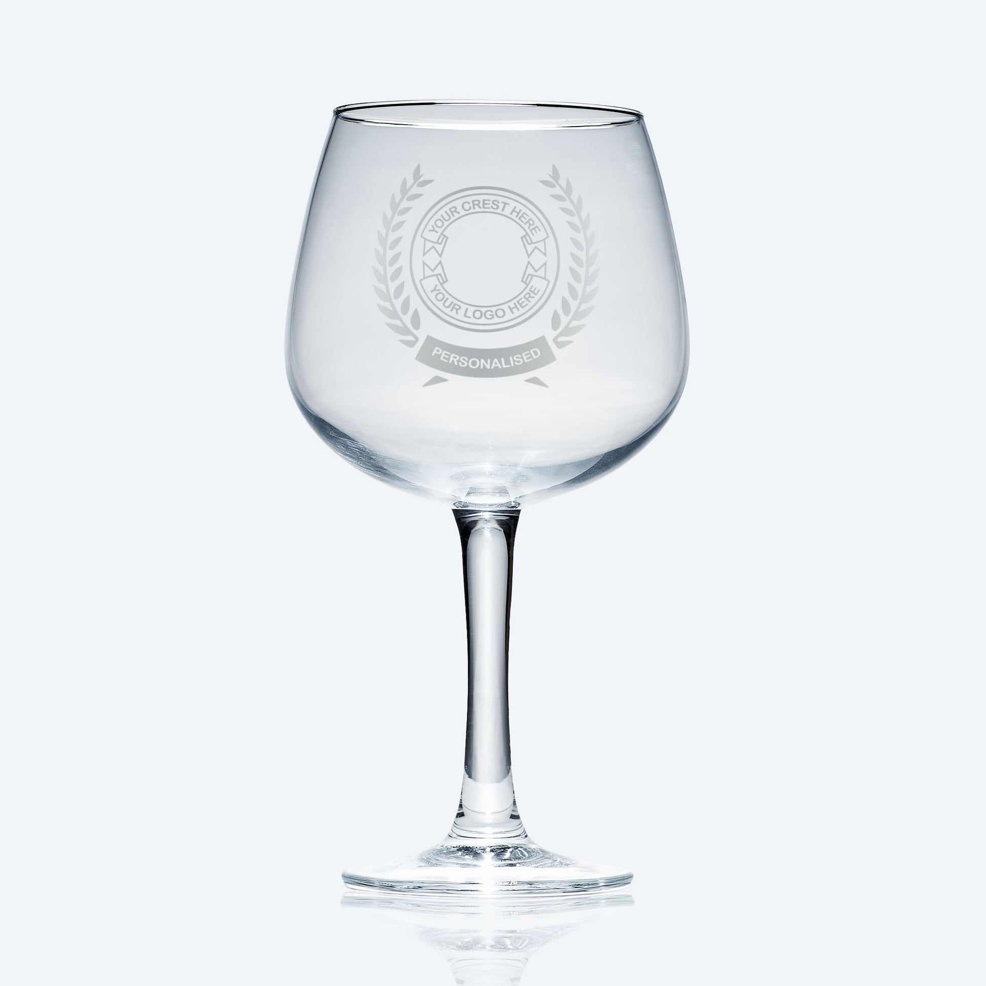 custon engraved gin glass engraved with your logo