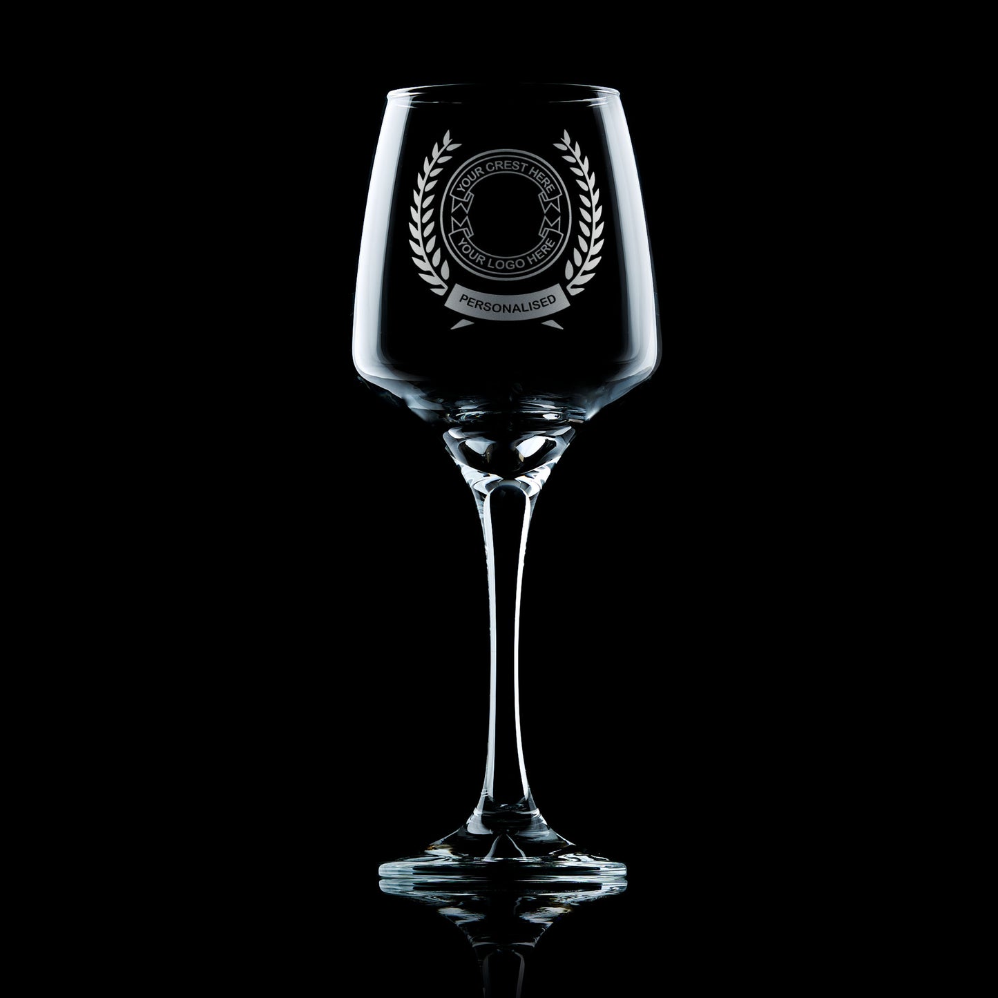 custon engraved wine glass engraved with your logo